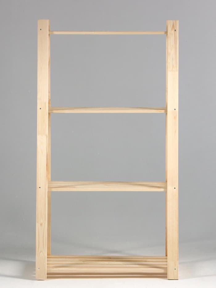 Стеллаж деревянный «Горка», 4 полки, 150×84×48 см, хвоя, напольный