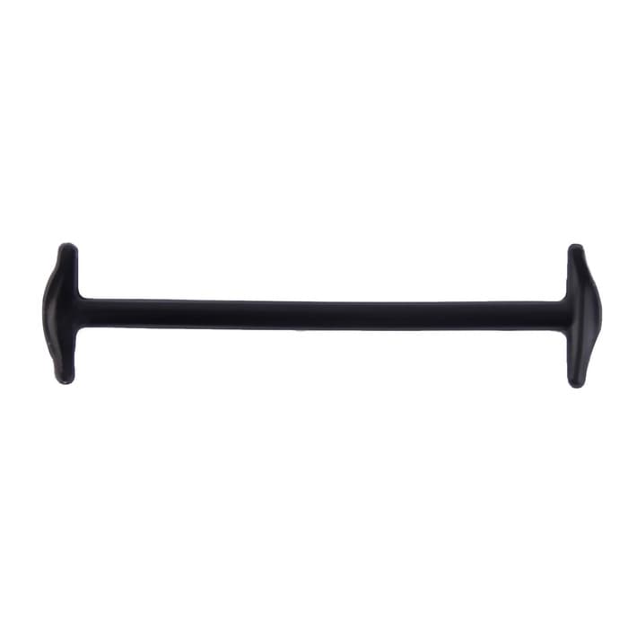 Набор шнурков для обуви, 6 шт., силиконовые, круглые, d=3 мм, 6.5 см, чёрный