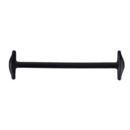 Набор шнурков для обуви, 6 шт., силиконовые, круглые, d=3 мм, 6.5 см, чёрный