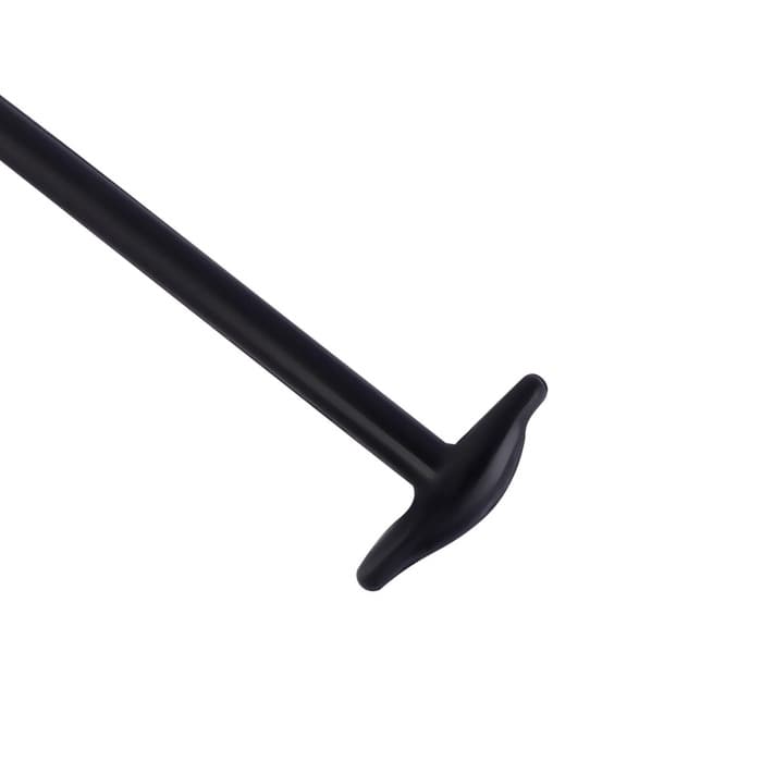 Набор шнурков для обуви, 6 шт., силиконовые, круглые, d=3 мм, 6.5 см, чёрный