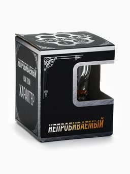 Стакан гранёный непробиваемый с пулей «Характер», 250 мл