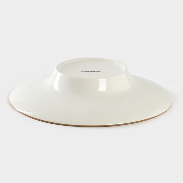 Тарелка для пасты Доляна «Космос», 150 мл, d=21 см, фарфор, белая, синяя