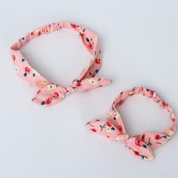 Повязка на голову для мамы и дочки M&B «Family look: цветы» 2 шт., розовый