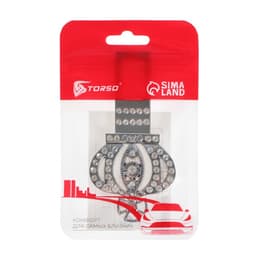 Заглушка ремня безопасности TORSO, Корона, металл