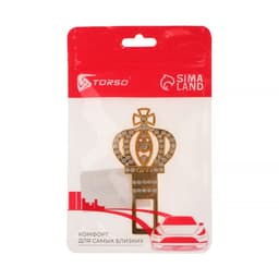 Заглушка ремня безопасности TORSO, Корона, металл