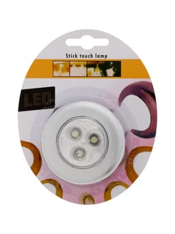 Светильник настенный светодиодный «Мастер К», 1 Вт, 3 LED, от батареек 3×ААА, d=6.5 см