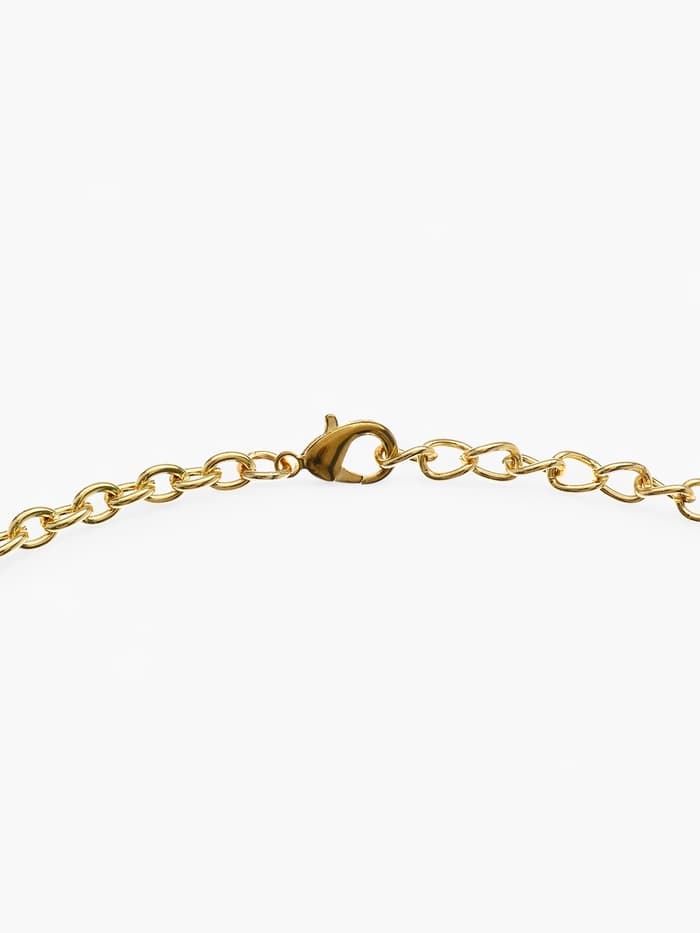 Кулон на цепочке и бусах « Жемчужная нить и амулет», 2 шт. L=45 см, белый в золоте