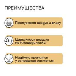 Чехол для растений, трапеция на шнурках, 75×70 см, спанбонд с УФ-стабилизатором, плотность 60 г/м², Greengo