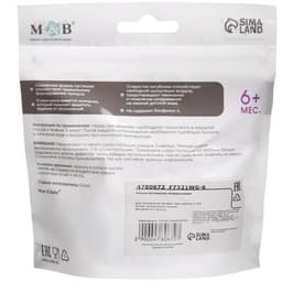 Соска - пустышка силиконовая ортодонтическая M&B, от 6 мес., с колпачком, фиолетовый