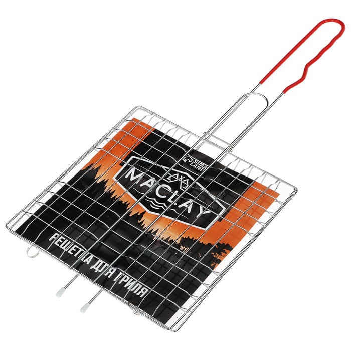 Решётка - гриль универсальная maclay, 21×21 см, хромированная сталь, для мангала