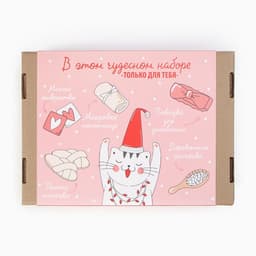 Набор подарочный новогодний «Этель» Merry catmas полотенце и аксессуары (5 предметов)