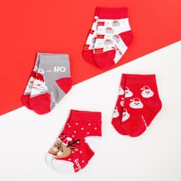 Набор новогодних детских носков Крошка Я «Give Joy», 4 пары, 6-8 см
