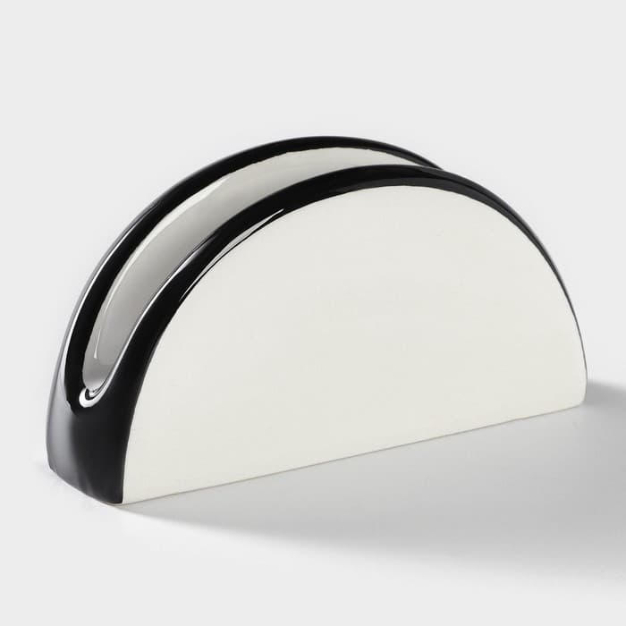 Салфетница Доляна «Гурман», 13.3×3.7×7.1 см, белая