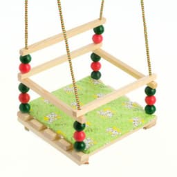 Качель деревянная, для игровой площадки с мягкой сидушкой, «Ветерок», сиденье 34×28 см, цвет МИКС