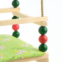 Качель деревянная, для игровой площадки с мягкой сидушкой, «Ветерок», сиденье 34×28 см, цвет МИКС