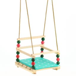 Качель деревянная, для игровой площадки с мягкой сидушкой, «Ветерок», сиденье 34×28 см, цвет МИКС