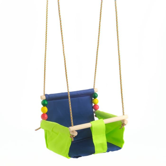 Подвесное кресло для игровой площадки с мягкой сидушкой и спинкой, сиденье 34×28 см, цвет МИКС