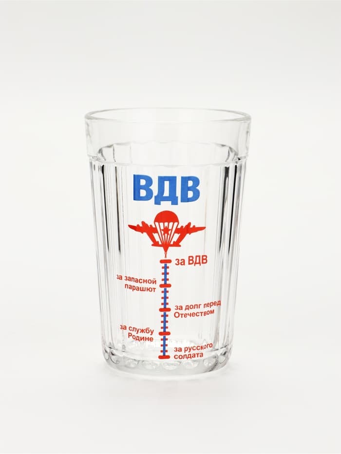 Стакан гранёный в подарочной упаковке «ВДВ» 250 мл