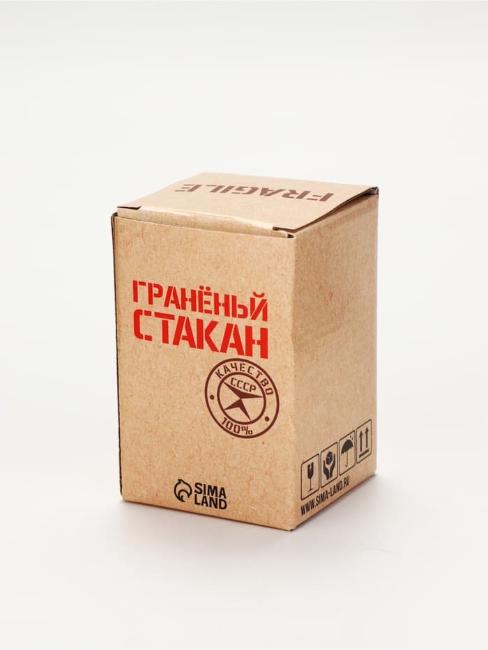 Стакан гранёный в подарочной упаковке «ВДВ» 250 мл