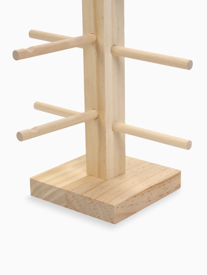 Подставка под очки, 6 мест, h=36 см, дерево, бежевая