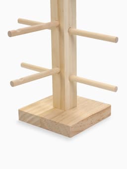 Подставка под очки, 6 мест, h=36 см, дерево, бежевая