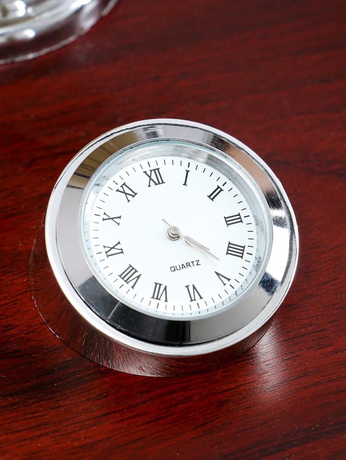 Набор настольный, органайзер 6 в 1 с визитницей и часами, красное дерево