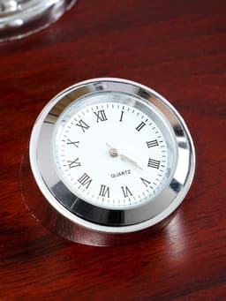 Набор настольный, органайзер 6 в 1 с визитницей и часами, красное дерево