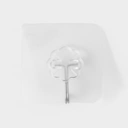 Крючок самоклеящийся Доляна, 5.6×5.6×2 см, прозрачный