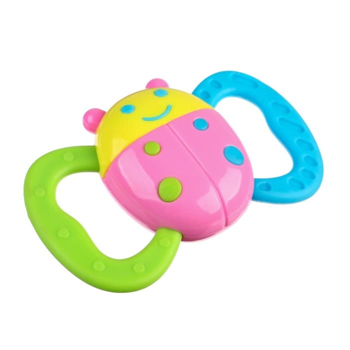 Погремушка с прорезывателем Крошка Я «Бабочка» с эластичными элементами, от 3 мес.