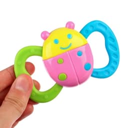 Погремушка с прорезывателем Крошка Я «Бабочка» с эластичными элементами, от 3 мес.