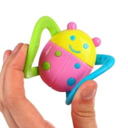 Погремушка с прорезывателем Крошка Я «Бабочка» с эластичными элементами, от 3 мес.