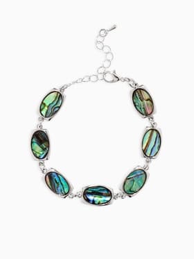 Браслет цепочка «Галиотис. Овал», L=17 см, + удлинитель 5 см, цвет серебро, разноцветный