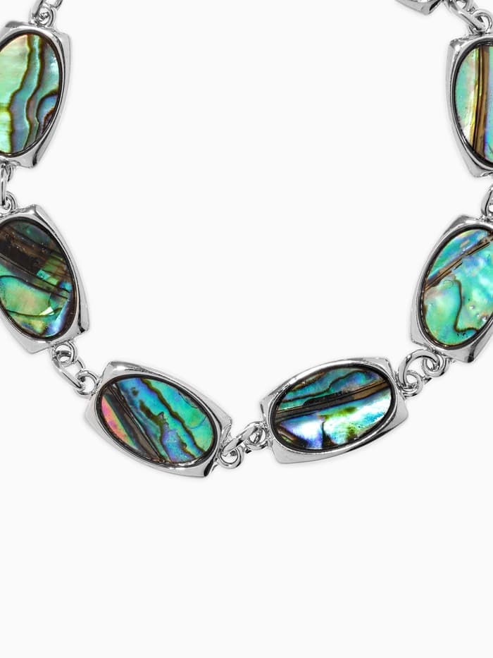 Браслет цепочка «Галиотис. Овал», L=17 см, + удлинитель 5 см, цвет серебро, разноцветный