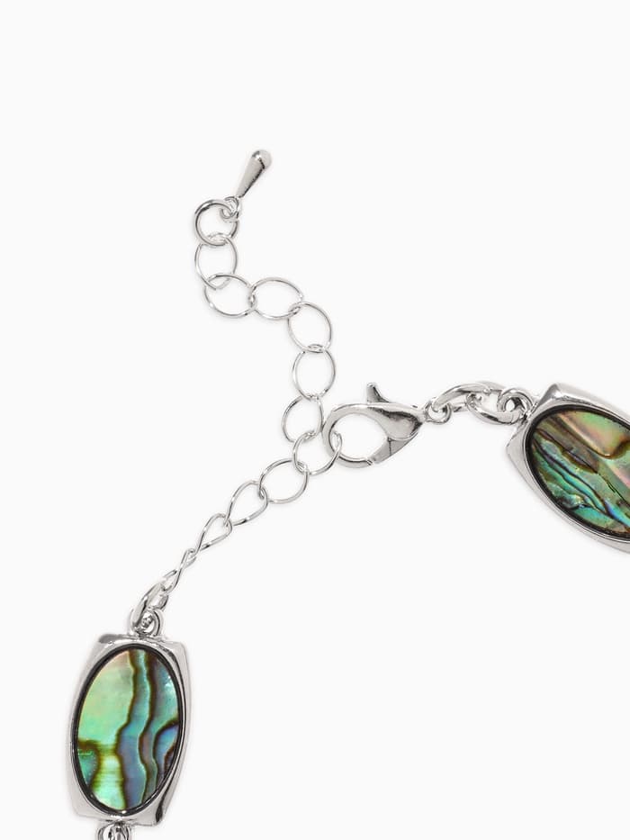 Браслет цепочка «Галиотис. Овал», L=17 см, + удлинитель 5 см, цвет серебро, разноцветный