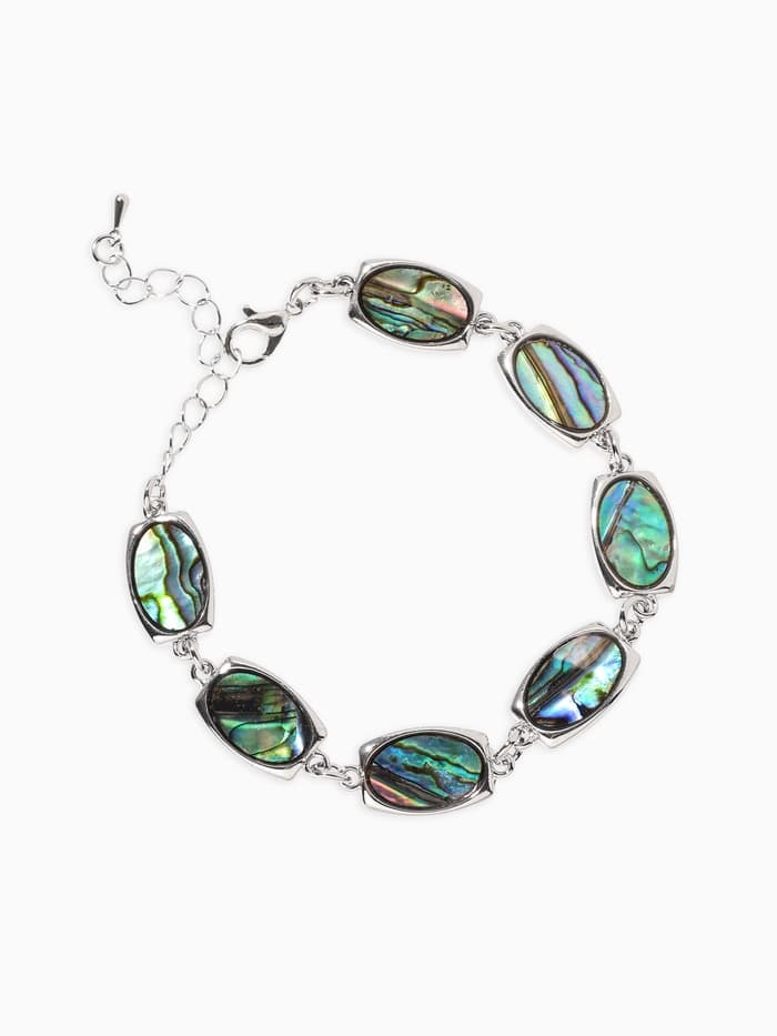 Браслет цепочка «Галиотис. Овал», L=17 см, + удлинитель 5 см, цвет серебро, разноцветный