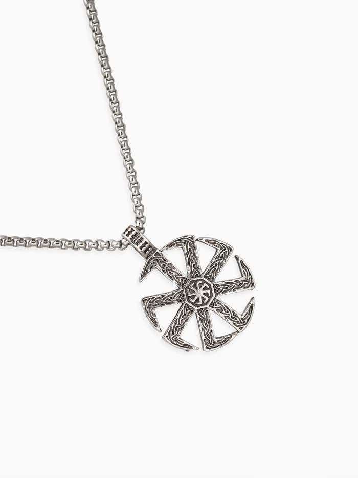 Кулон унисекс «Светоч», цвет чернёное серебро, 60 см