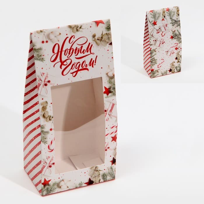 Коробка складная «С Новым годом!», 9×19×6 см