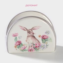 Салфетница Доляна «Зайка»,9.5×7×4.3 см