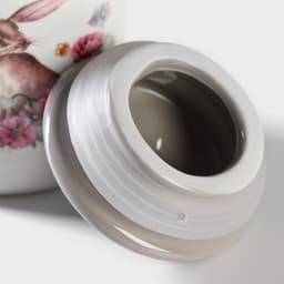 Сахарница-солонка Доляна «Зайка», 150 мл, d=7 см, доломит, белая, серая