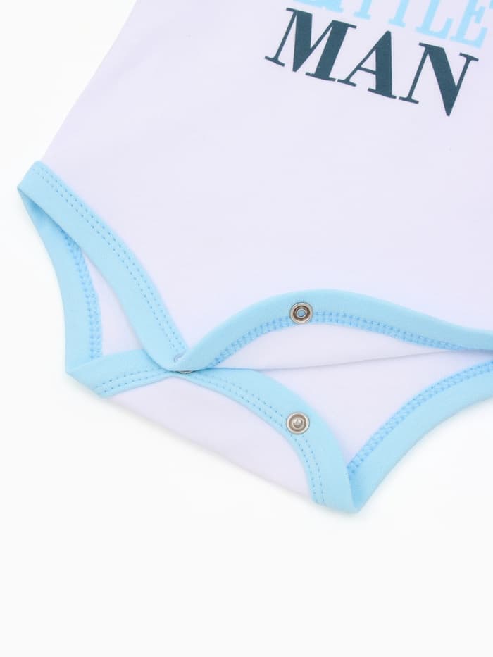 Боди для мальчика «Крошка Я» Little man, рост 68-74 см, белое