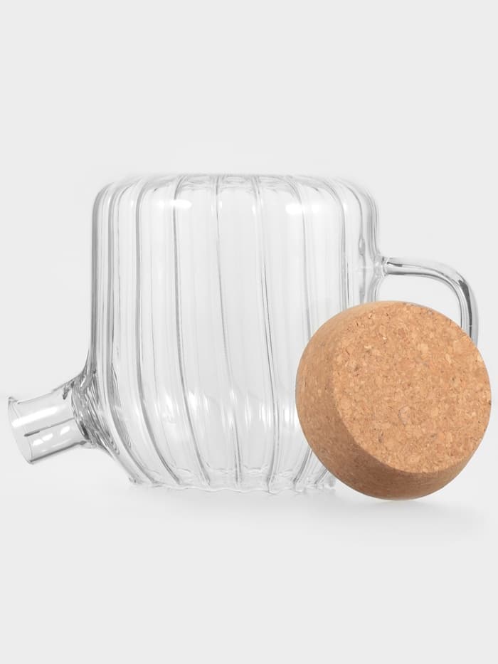 Заварочный чайник «Эко», 600 мл, 17×11×13.5 см, с пробковой крышкой, стекло, прозрачный