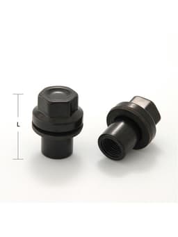 Гайка M14×1.5, L=41, ключ 22, прессшайба, закрытая, чёрный, 5 шт.