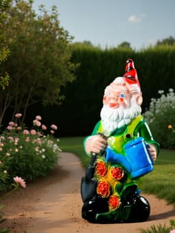 Садовая фигура из гипса «Гном с лейкой», 75×32×39 см