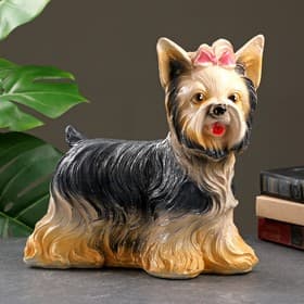 Копилка для денег «Йорк с бантом», гипс, 31×14×28 см