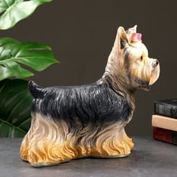 Копилка для денег «Йорк с бантом», гипс, 31×14×28 см