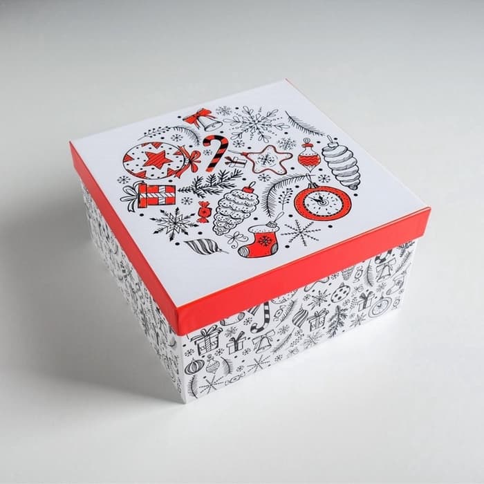 Набор подарочных коробок 3 в 1 «С Новым годом», 18×18×10‒22×22×12 см