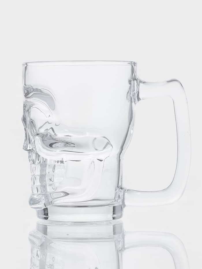 Пивная кружка «Череп. Хэллоуин», 350 мл, стекло, прозрачная