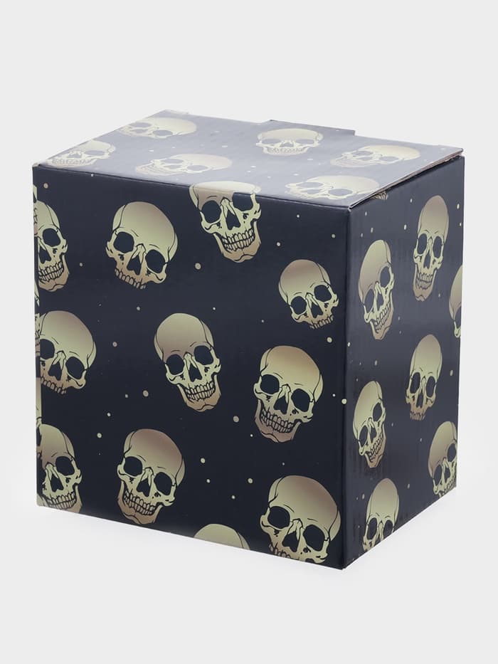 Пивная кружка «Череп. Хэллоуин», 350 мл, стекло, прозрачная