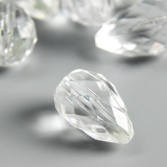 Бусины для творчества пластик «Кристалл-капля», набор 20 г 2×1.3×1.3 см