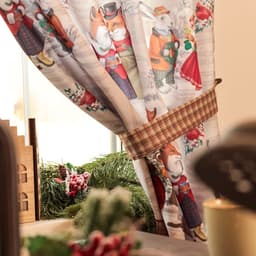 Комплект штор для кухни с подхватами «Этель» Winter holidays, 2 шт., бежевые, 145×180 см